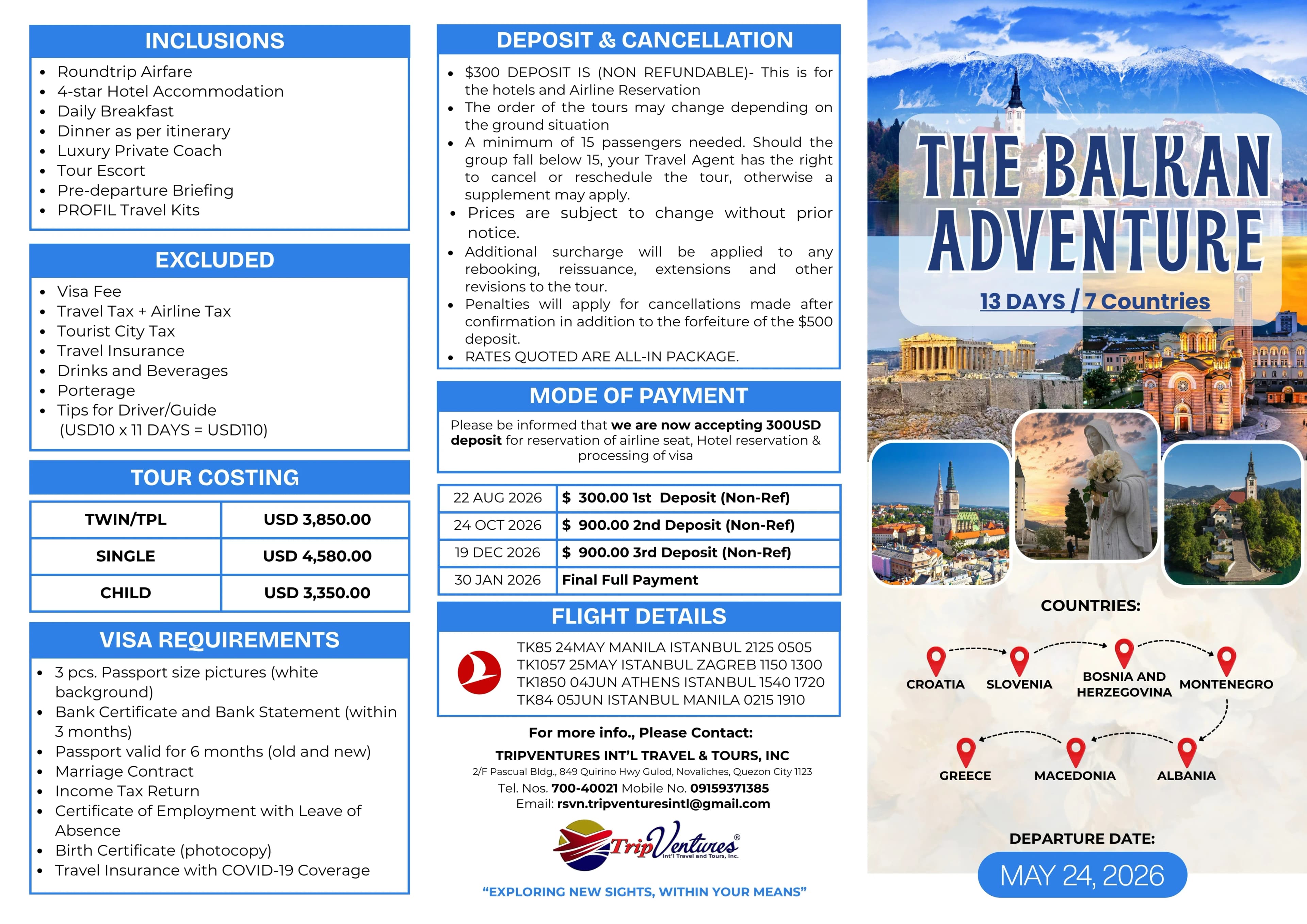 Balkan Adventure brochure page 1
