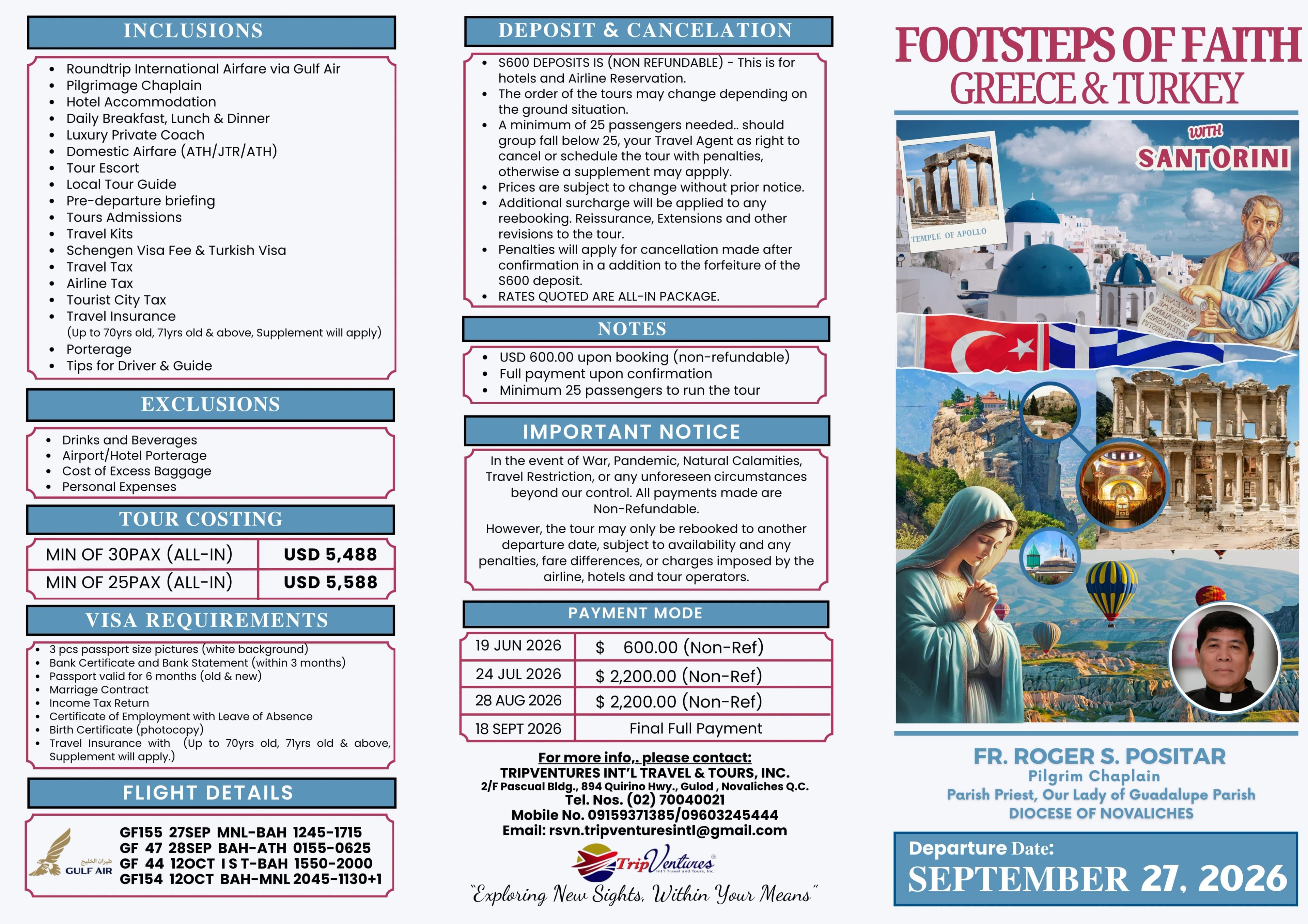 Turkey and Greece brochure page 1