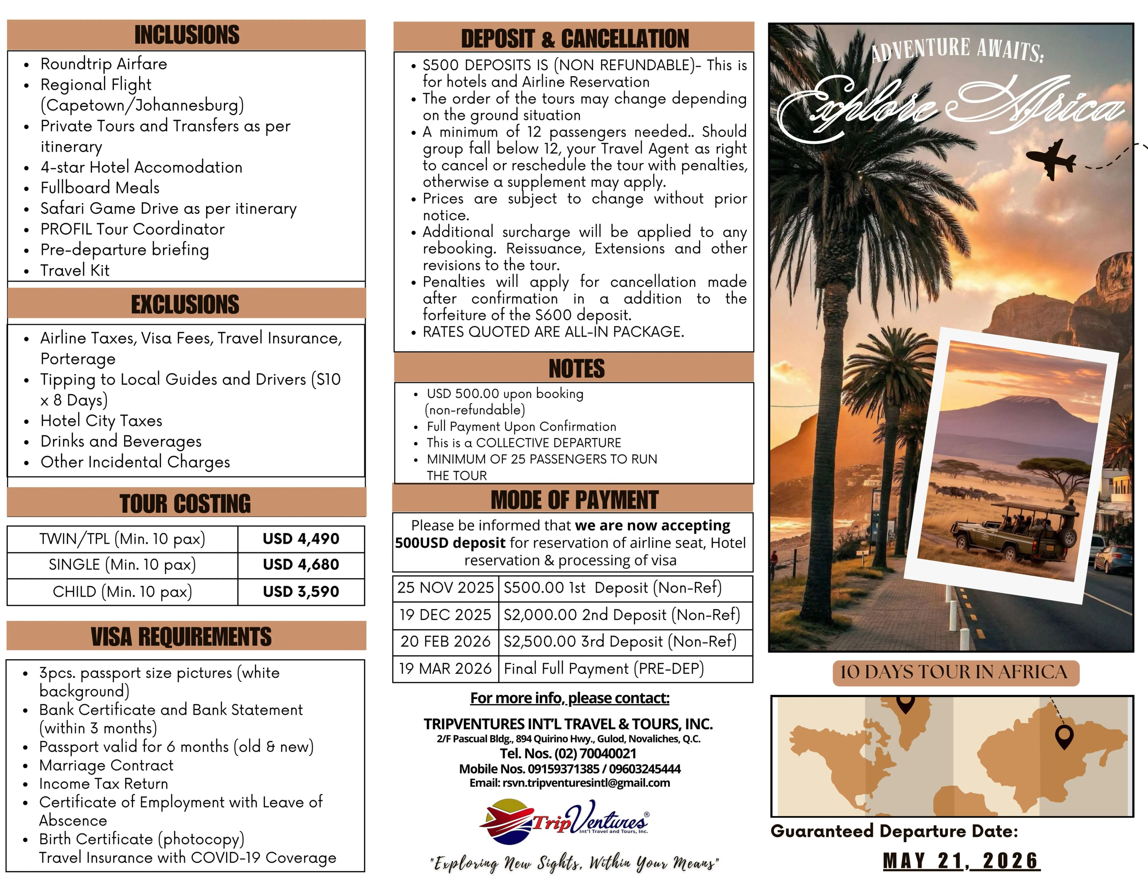 Africa brochure page 1